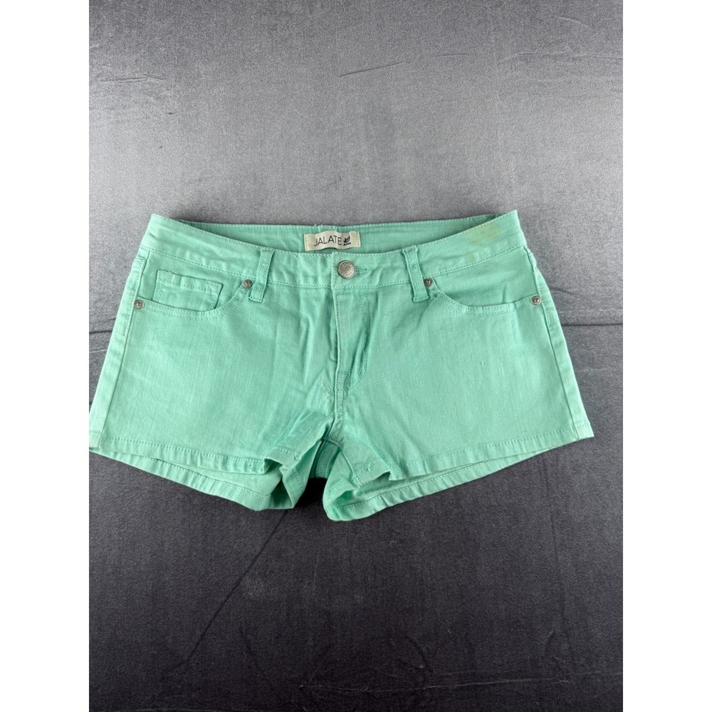 Jalate Jeans Womens Size 9 Mint Green Denim Shorts Low Rise Stretch JJ2166F